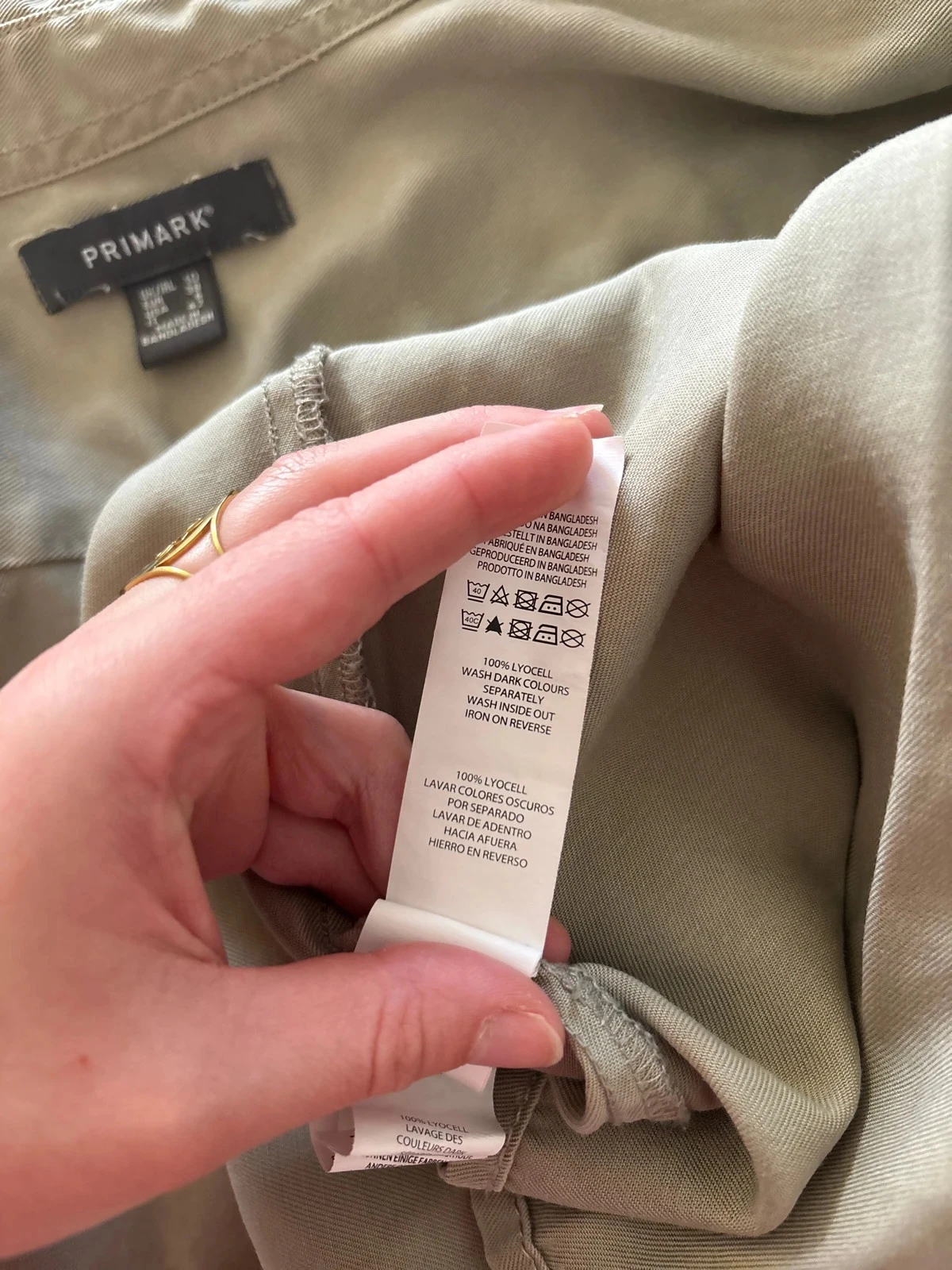 Primark khaki long-sleeve shirt size M / 38 – photo 5